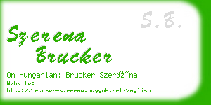 szerena brucker business card